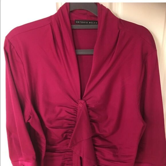 Antonio Melani Ruched Front Blouse - Picture 5 of 10